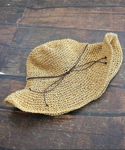 osharewalker（オシャレウォーカー）の「【廃盤】『細リボンペーパーハット』（ハット・レディース・ナチュラル/モカ・FREE）」の6枚目の写真