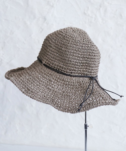 osharewalker（オシャレウォーカー）の「【廃盤】『細リボンペーパーハット』（ハット・レディース・ナチュラル/モカ・FREE）」の11枚目の写真