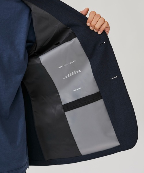 BESPOKE TOKYO（ビスポークトウキョウ）の「【BESPOKE】ウールライク2Bジャケット（テーラードジャケット・メンズ・ネイビー/グレー・4/1/2）」の19枚目の写真
