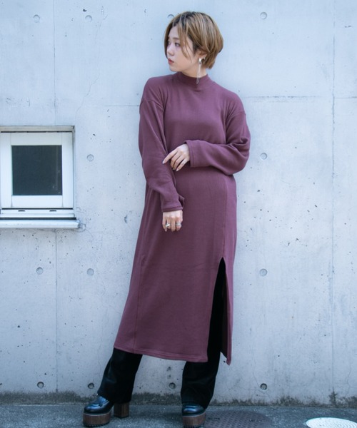 Barak バラク の ワッフル リブロングワンピース ワンピース Wear