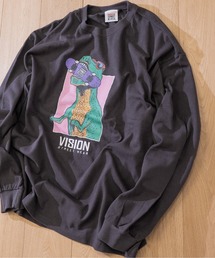 VISION STREET WEAR | 【12】〔VISION STREET WEAR/ビジョン ストリート ウェア〕スケボー ダイナソープリント ロンT 長袖 ロングTシャツ(Tシャツ/カットソー)