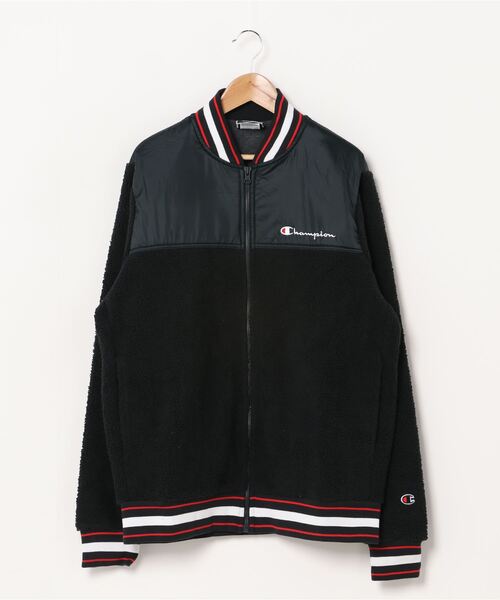 Champion（チャンピオン）の「【T18】【Champion（チャンピオン）】SHERPALINED BASEBALL（ブルゾン・レディース・ブラック/ネイビー・SMALL/MEDIUM）」の2枚目の写真