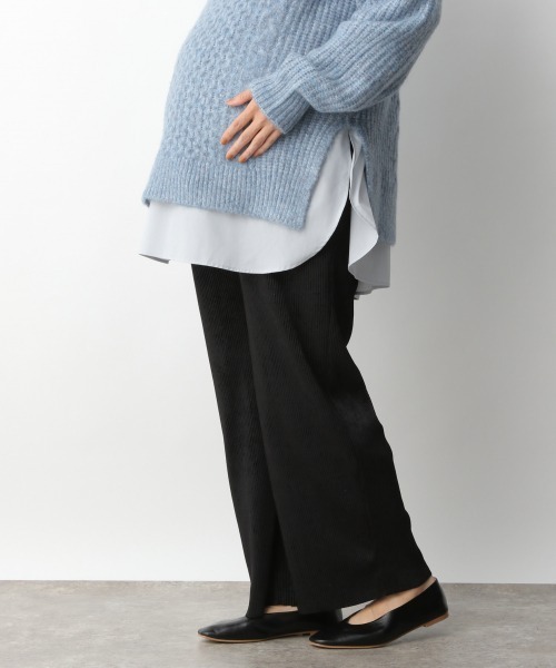 LEPSIM（レプシィム）の「マタニティ／ベロアプリーツイージーパンツ　920562（マタニティウェア/グッズ・レディース・ダークブラウン/ブラック/ブラウン・FREE）」の7枚目の写真