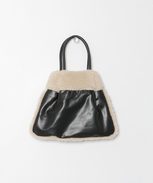 SENSE OF PLACE by URBAN RESEARCH（センスオブプレイスバイアーバンリサーチ）の「2WAYエコムートントートバッグ（トートバッグ・レディース・ブラック/ブラウン/アイボリー・FREE）」の6枚目の写真