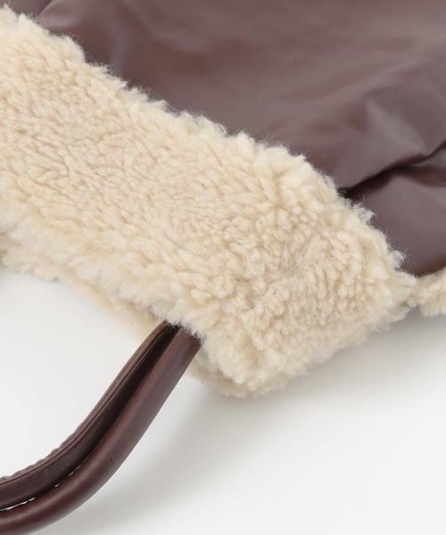 SENSE OF PLACE by URBAN RESEARCH（センスオブプレイスバイアーバンリサーチ）の「2WAYエコムートントートバッグ（トートバッグ・レディース・ブラック/ブラウン/アイボリー・FREE）」の12枚目の写真