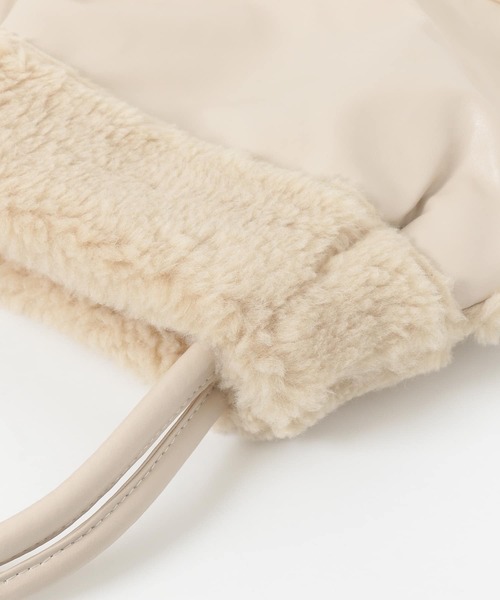 SENSE OF PLACE by URBAN RESEARCH（センスオブプレイスバイアーバンリサーチ）の「2WAYエコムートントートバッグ（トートバッグ・レディース・ブラック/ブラウン/アイボリー・FREE）」の13枚目の写真