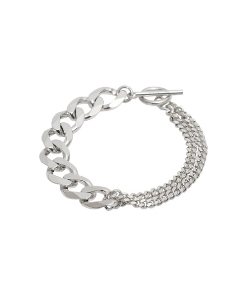 YArKA（ヤーカ）の「【YArKA/ヤーカ】silver925 more big flat & middle chain bracelet [BB1]/喜平チェーンミックスブレスレット シルバー925（ブレスレット・メンズ・シルバー・L/M/XL/S）」の12枚目の写真