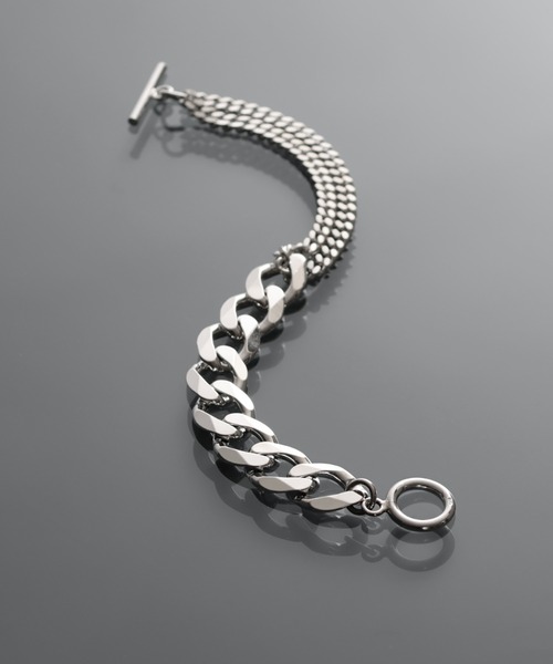 YArKA（ヤーカ）の「【YArKA/ヤーカ】silver925 more big flat & middle chain bracelet [BB1]/喜平チェーンミックスブレスレット シルバー925（ブレスレット・メンズ・シルバー・L/M/XL/S）」の10枚目の写真