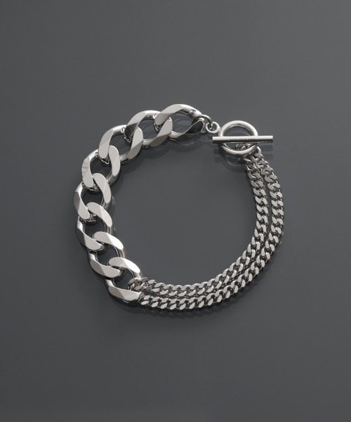 YArKA（ヤーカ）の「【YArKA/ヤーカ】silver925 more big flat & middle chain bracelet [BB1]/喜平チェーンミックスブレスレット シルバー925（ブレスレット・メンズ・シルバー・L/M/XL/S）」の9枚目の写真