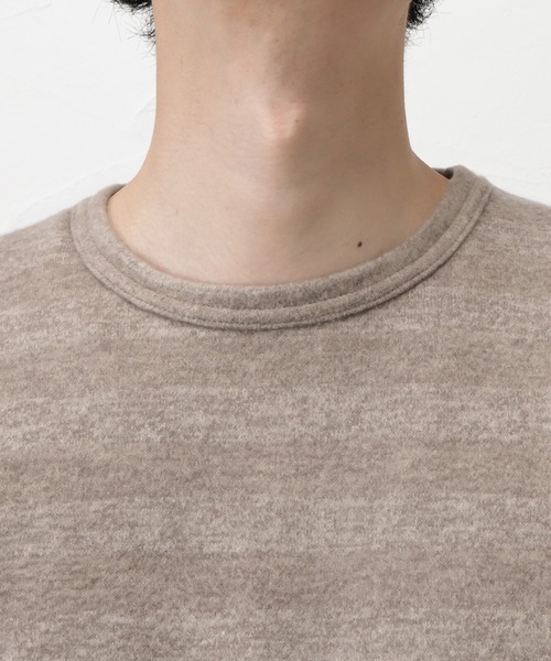NAVY(ネイビー)の「ミルボーダークルーネックロングスリーブTシャツ(Tシャツ/カットソー・メンズ・ブラック/ベージュ/ネイビー/レッド/カーキ・S/M/L/XL/XXL)」の14枚目の写真