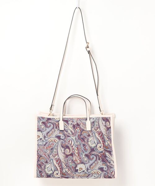INTERPLANET（インタープラネット）の「ペイズリートートBAG（トートバッグ・レディース・ブルー/アイボリー・フリー）」の6枚目の写真