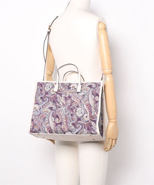INTERPLANET（インタープラネット）の「ペイズリートートBAG（トートバッグ・レディース・ブルー/アイボリー・フリー）」の5枚目の写真