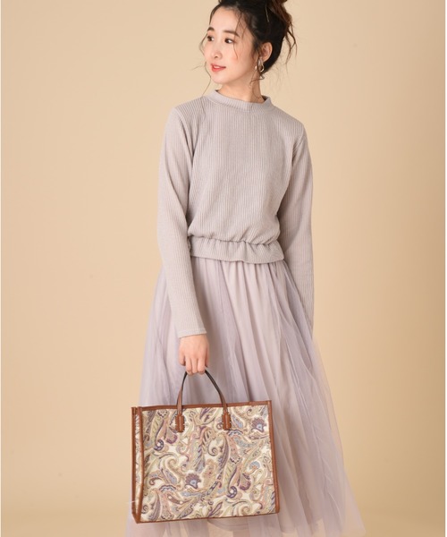 INTERPLANET（インタープラネット）の「ペイズリートートBAG（トートバッグ・レディース・ブルー/アイボリー・フリー）」の9枚目の写真