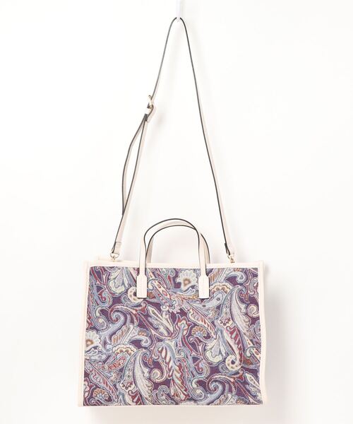 INTERPLANET（インタープラネット）の「ペイズリートートBAG（トートバッグ・レディース・ブルー/アイボリー・フリー）」の8枚目の写真