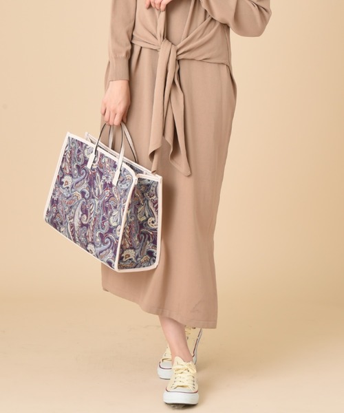 INTERPLANET（インタープラネット）の「ペイズリートートBAG（トートバッグ・レディース・ブルー/アイボリー・フリー）」の15枚目の写真