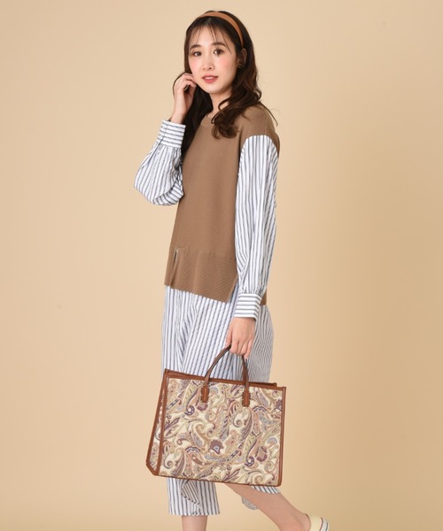 INTERPLANET（インタープラネット）の「ペイズリートートBAG（トートバッグ・レディース・ブルー/アイボリー・フリー）」の16枚目の写真