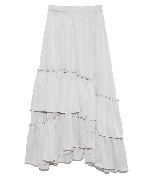 LILY BROWN（リリーブラウン）の「ランダムティアードスカート（スカート・レディース・ベージュ/アイボリー/ミント・FREE）」の2枚目の写真