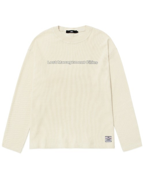 【LMC】★男女兼用★オーバーダイドFNロングスリーブティー LMCの「【LMC】FN WAFFLE LONG SLV TEE / FN ロゴ ワッフル
