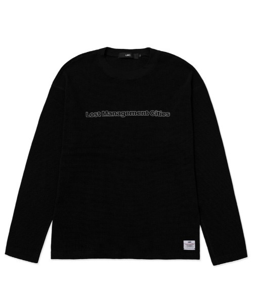 【LMC】★男女兼用★オーバーダイドFNロングスリーブティー LMCの「【LMC】FN WAFFLE LONG SLV TEE / FN ロゴ ワッフル