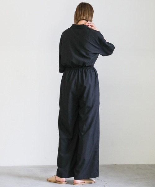 select MOCA（セレクトモカ）の「2021 SS リネンタッチジャンプスーツ（つなぎ/オールインワン・レディース・ブラック/アイボリー・FREE）」の15枚目の写真