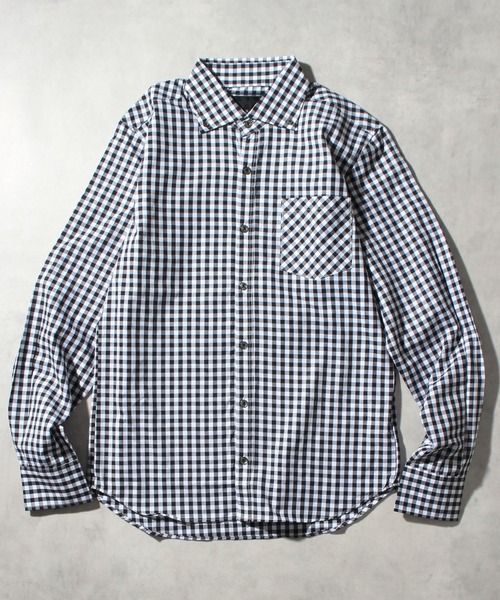 CORPUS　SELECT（コーパストーキョー）の「【日本製/Made in Japan】ギンガムチェックボタンダウンロングスリーブシャツ（シャツ/ブラウス・メンズ・A/B/D/E/F/G/H/I/J/K/L/C・LL/M/L）」の4枚目の写真