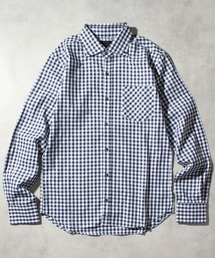 【日本製/Made in Japan】ギンガムチェックボタンダウンロングスリーブシャツ