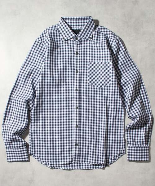 CORPUS　SELECT（コーパストーキョー）の「【日本製/Made in Japan】ギンガムチェックボタンダウンロングスリーブシャツ（シャツ/ブラウス・メンズ・A/B/D/E/F/G/H/I/J/K/L/C・LL/M/L）」の7枚目の写真