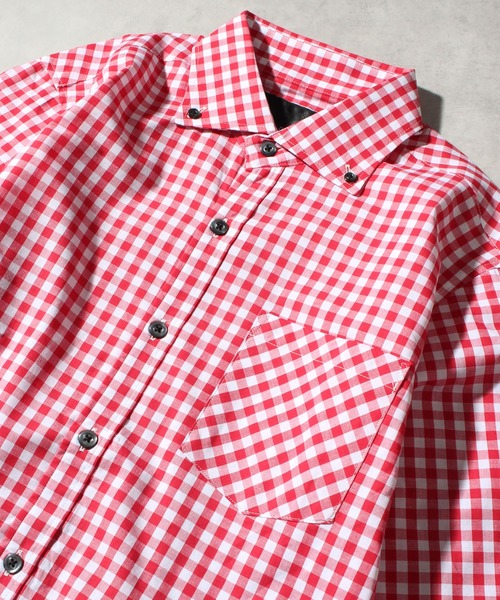 CORPUS　SELECT（コーパストーキョー）の「【日本製/Made in Japan】ギンガムチェックボタンダウンロングスリーブシャツ（シャツ/ブラウス・メンズ・A/B/D/E/F/G/H/I/J/K/L/C・LL/M/L）」の19枚目の写真