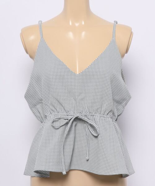 flower（フラワー）の「ベイビーギンガムキャミ（キャミソール・レディース・ブラウン/ブラック・FREE）」の16枚目の写真