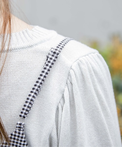 flower（フラワー）の「ベイビーギンガムキャミ（キャミソール・レディース・ブラウン/ブラック・FREE）」の10枚目の写真