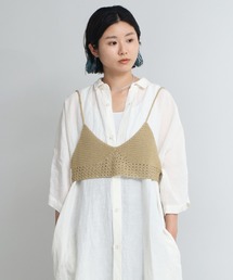 nitca | Linen手編みかぎ針ニットブラ(キャミソール)