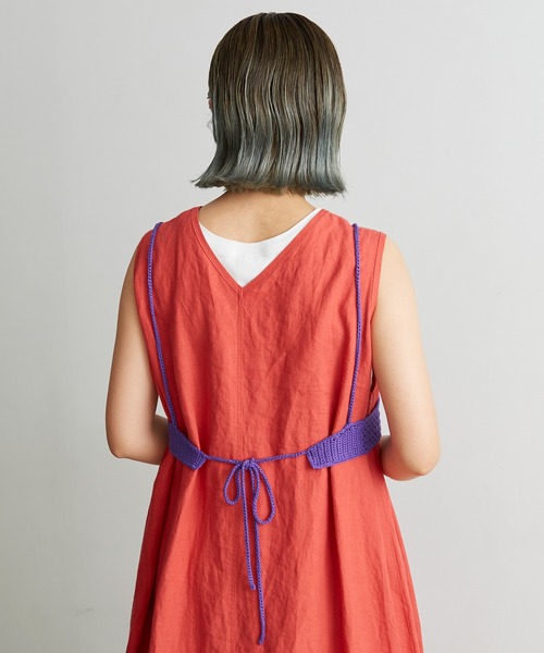 nitca（ニトカ）の「Linen手編みかぎ針ニットブラ（キャミソール・レディース・ブラック/パープル/ベージュ・FREE）」の6枚目の写真