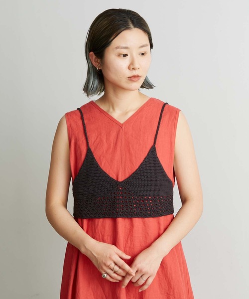 nitca（ニトカ）の「Linen手編みかぎ針ニットブラ（キャミソール・レディース・ブラック/パープル/ベージュ・FREE）」の15枚目の写真