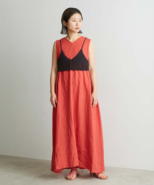 nitca（ニトカ）の「Linen手編みかぎ針ニットブラ（キャミソール・レディース・ブラック/パープル/ベージュ・FREE）」の21枚目の写真