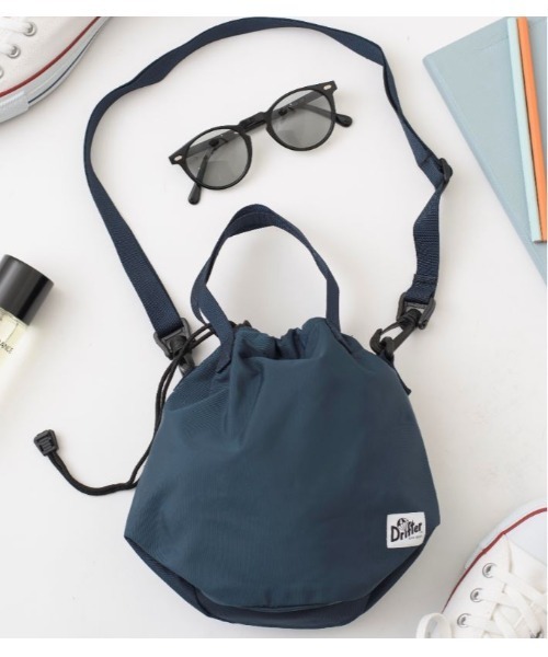 Drifter（ドリフター）の「【Drifter】/DRAWSTRING POUCH ドリフター円マチドローストリングショルダーバッグ ※（ショルダーバッグ・レディース・ブラック/ダークブラウン/ベージュ/ブラウン/レオパード/アニマル/グリーン/ピンク/ブルー/ネイビー/パープル/その他1/グレー/その他2/その他4/その他5/その他3/グリーン系その他2/イエロー/その他7/その他8/バーガンディー/その他9/カモフラージュ・FREE）」の9枚目の写真