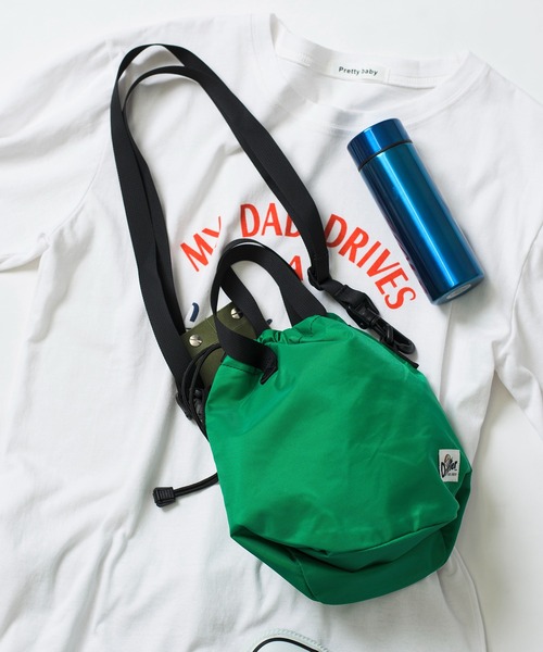 Drifter（ドリフター）の「【Drifter】/DRAWSTRING POUCH ドリフター円マチドローストリングショルダーバッグ ※（ショルダーバッグ・レディース・ブラック/ダークブラウン/ベージュ/ブラウン/レオパード/アニマル/グリーン/ピンク/ブルー/ネイビー/パープル/その他1/グレー/その他2/その他4/その他5/その他3/グリーン系その他2/イエロー/その他7/その他8/バーガンディー/その他9/カモフラージュ・FREE）」の7枚目の写真