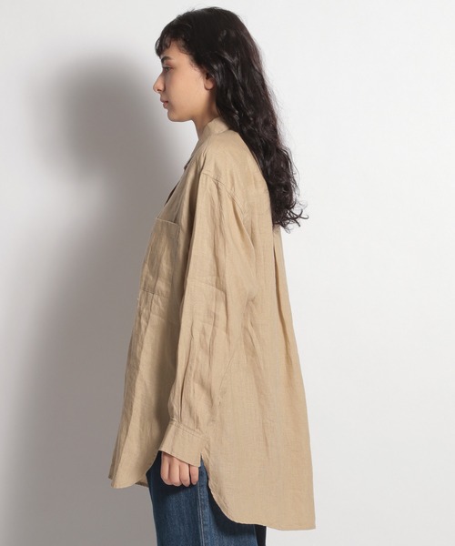 niko and...（ニコアンド）の「フレンチリネンロングシャツ（シャツ/ブラウス・レディース・ホワイト/ダークブラウン/ベージュ/ピンク/オレンジ・MEDIUM/LARGE）」の14枚目の写真
