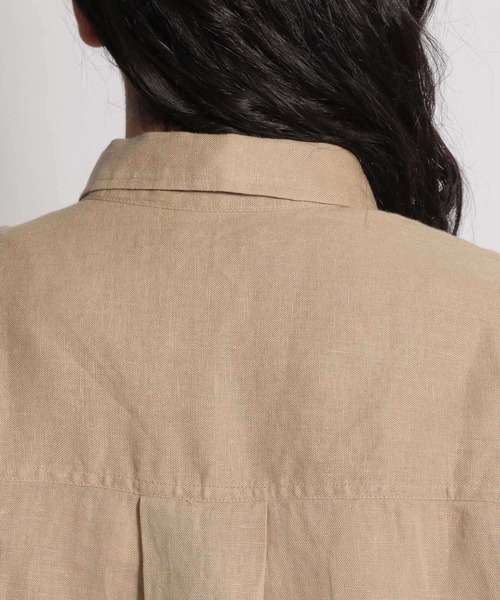 niko and...（ニコアンド）の「フレンチリネンロングシャツ（シャツ/ブラウス・レディース・ホワイト/ダークブラウン/ベージュ/ピンク/オレンジ・MEDIUM/LARGE）」の11枚目の写真