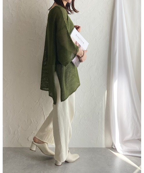 She's Closet（シーズクローゼット）の「裾カットオフハイウエストストレートデニムパンツ（デニムパンツ・レディース・ライトブルー/ブラック/パープル/オフホワイト/ブルー・S/M）」の8枚目の写真