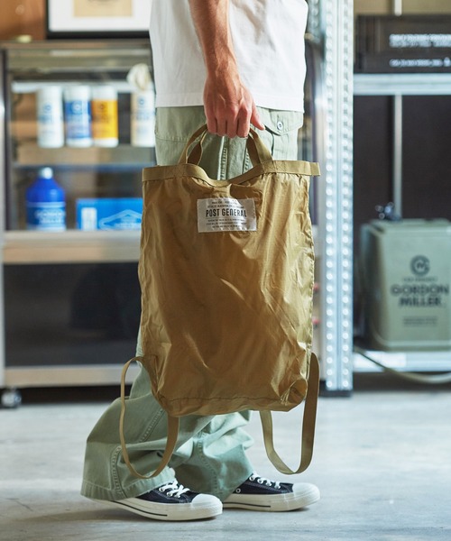 JACK & MARIE(ジャックアンドマリー)の「POSTGENERAL PACKABLE 2WAY BAG (ポストジェネラル )(エコバッグ/サブバッグ・メンズ・ブラック/オリーブ/ブラウン系その他/ベージュ系その他・FREE)」の3枚目の写真