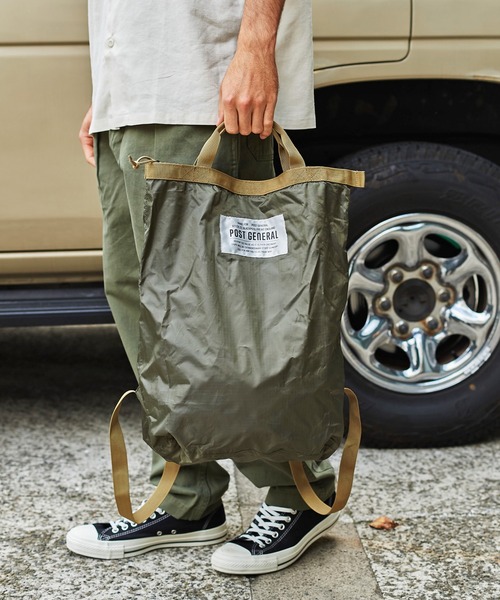 JACK & MARIE(ジャックアンドマリー)の「POSTGENERAL PACKABLE 2WAY BAG (ポストジェネラル )(エコバッグ/サブバッグ・メンズ・ブラック/オリーブ/ブラウン系その他/ベージュ系その他・FREE)」の4枚目の写真
