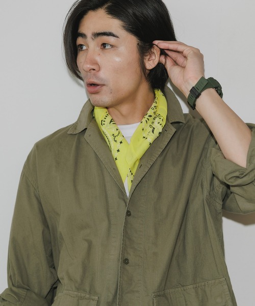 HAV-A-HANK（ハバハンク ）の「HAV-A-HANK/ハバハンク ペイズリー柄 バンダナ スカーフ MADE IN USA 2026年 夏 夏服（バンダナ/スカーフ・メンズ・ライトブルー/ダークグリーン/ベージュ/パープル/ピンク/イエロー/オレンジ/ブルー/ホワイト/ブラック/ネイビー/レッド/ブラック系その他/ミント/ネイビー×ホワイト/ブルー系その他/オリーブ/プラム/ブラウン系その他/パープル系その他/グリーン系その他/シルバー/チャコールグレー・ONE SIZE）」の19枚目の写真