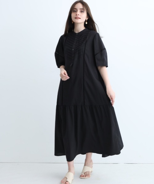 カデュネ　カタログ掲載　完全完売カラー　定価以下上品ブラックワンピース　匿名配送 カデュネ カタログ掲載 完全完売カラー 定価以下上品ブラック