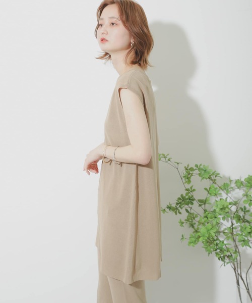 SENSE OF PLACE by URBAN RESEARCH（センスオブプレイスバイアーバンリサーチ）の「【WEB/一部店舗限定】センターシームニットセットアップ（ニット/セーター・レディース・ブラック/ベージュ/ブラウン/グリーン・ONE）」の15枚目の写真