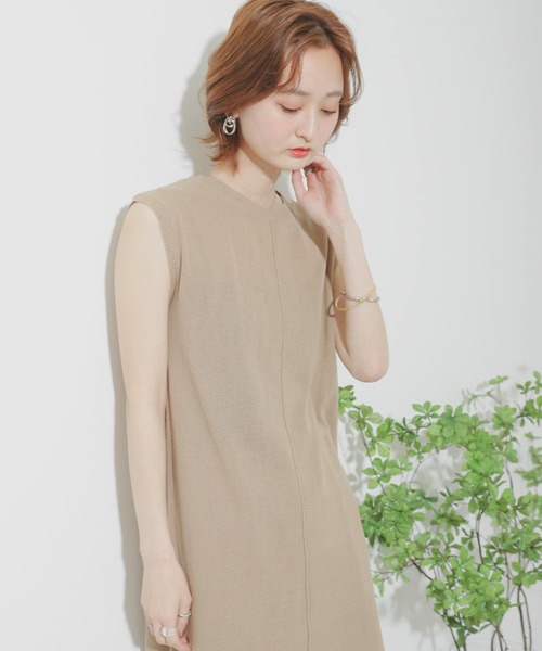 SENSE OF PLACE by URBAN RESEARCH（センスオブプレイスバイアーバンリサーチ）の「【WEB/一部店舗限定】センターシームニットセットアップ（ニット/セーター・レディース・ブラック/ベージュ/ブラウン/グリーン・ONE）」の10枚目の写真