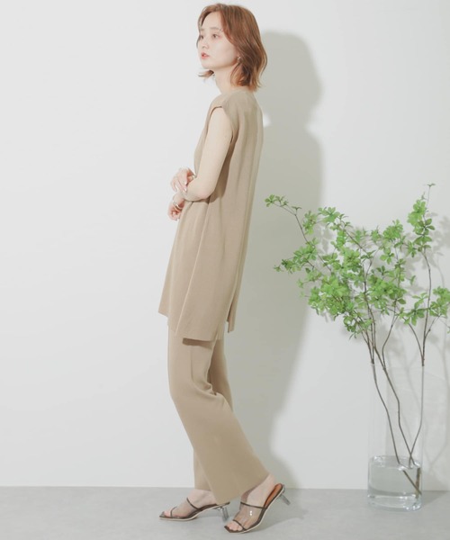 SENSE OF PLACE by URBAN RESEARCH（センスオブプレイスバイアーバンリサーチ）の「【WEB/一部店舗限定】センターシームニットセットアップ（ニット/セーター・レディース・ブラック/ベージュ/ブラウン/グリーン・ONE）」の11枚目の写真