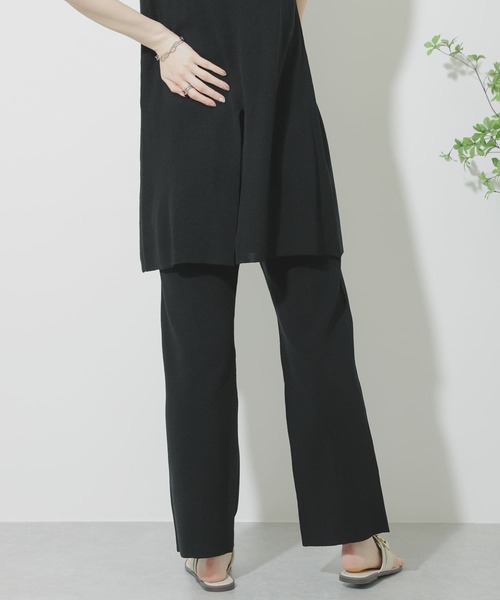 SENSE OF PLACE by URBAN RESEARCH（センスオブプレイスバイアーバンリサーチ）の「【WEB/一部店舗限定】センターシームニットセットアップ（ニット/セーター・レディース・ブラック/ベージュ/ブラウン/グリーン・ONE）」の5枚目の写真