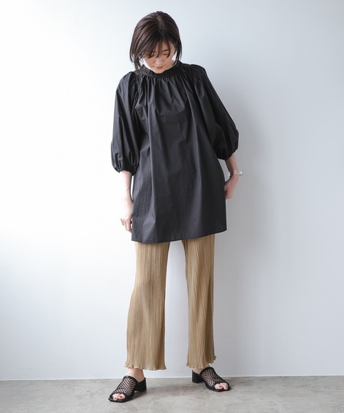 A part by（アパートバイ）の「プリーツフレアイージーパンツ　947447（その他パンツ・レディース・ブラック/ブラウン系その他/ベージュ/カーキ/ライトブルー・SMALL/MEDIUM）」の21枚目の写真