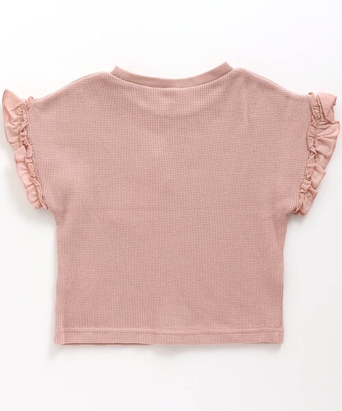 apres les cours（アプレレクール）の「ワッフルTシャツ（Tシャツ/カットソー・キッズ・サックスブルー/ピンク/ミント/アイボリー/ブラウン/ネイビー/オレンジ/その他2・110/120/140/130/100/90/80）」の18枚目の写真