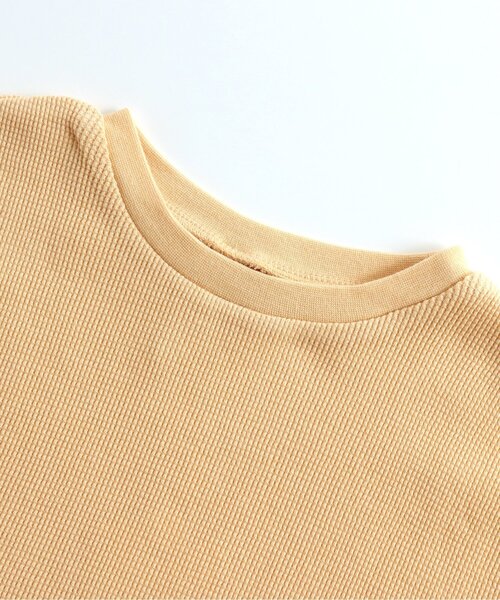 apres les cours（アプレレクール）の「ワッフルTシャツ（Tシャツ/カットソー・キッズ・サックスブルー/ピンク/ミント/アイボリー/ブラウン/ネイビー/オレンジ/その他2・110/120/140/130/100/90/80）」の20枚目の写真